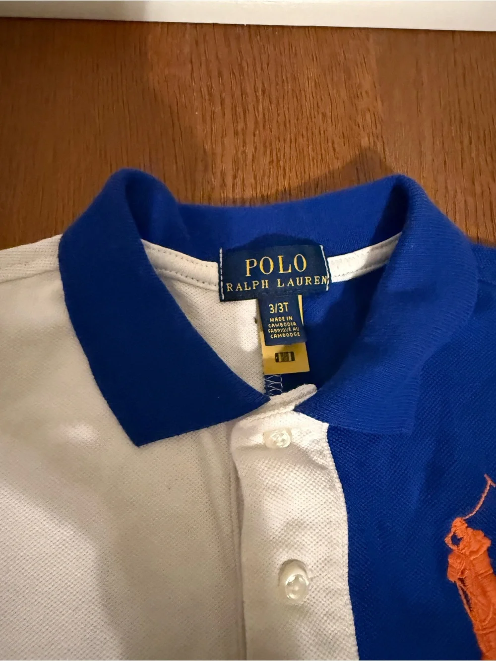 Polo Ralph Lauren Toddler Big Pony Colorblock Mesh Polo Shirt Size 3/3T